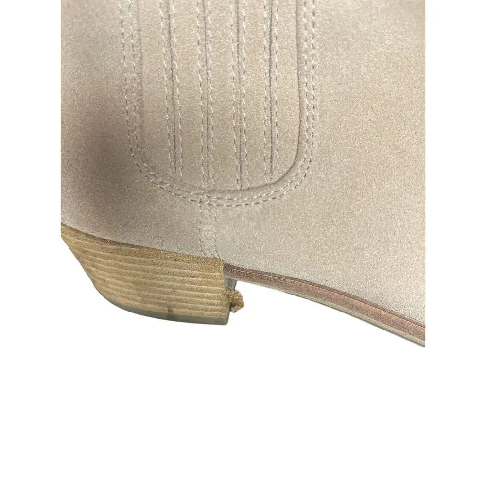 MICHAEL Michael Kors Thea Tan Suede Leather Chelsea Booties Women's Size 7 M